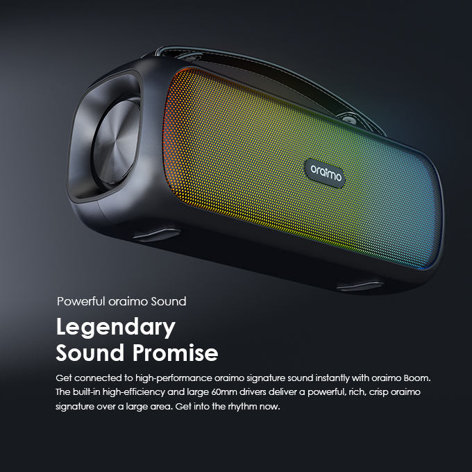 Oraimo OBS-75D Boom Powerful Sound Massive Bass Dynamic Light Effects Portable Wireless Speaker
