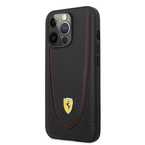 CG MOBILE Ferrari Phone Case for iPhone 13 Pro Compatible with Magsafe Genuine Leather Hard Case