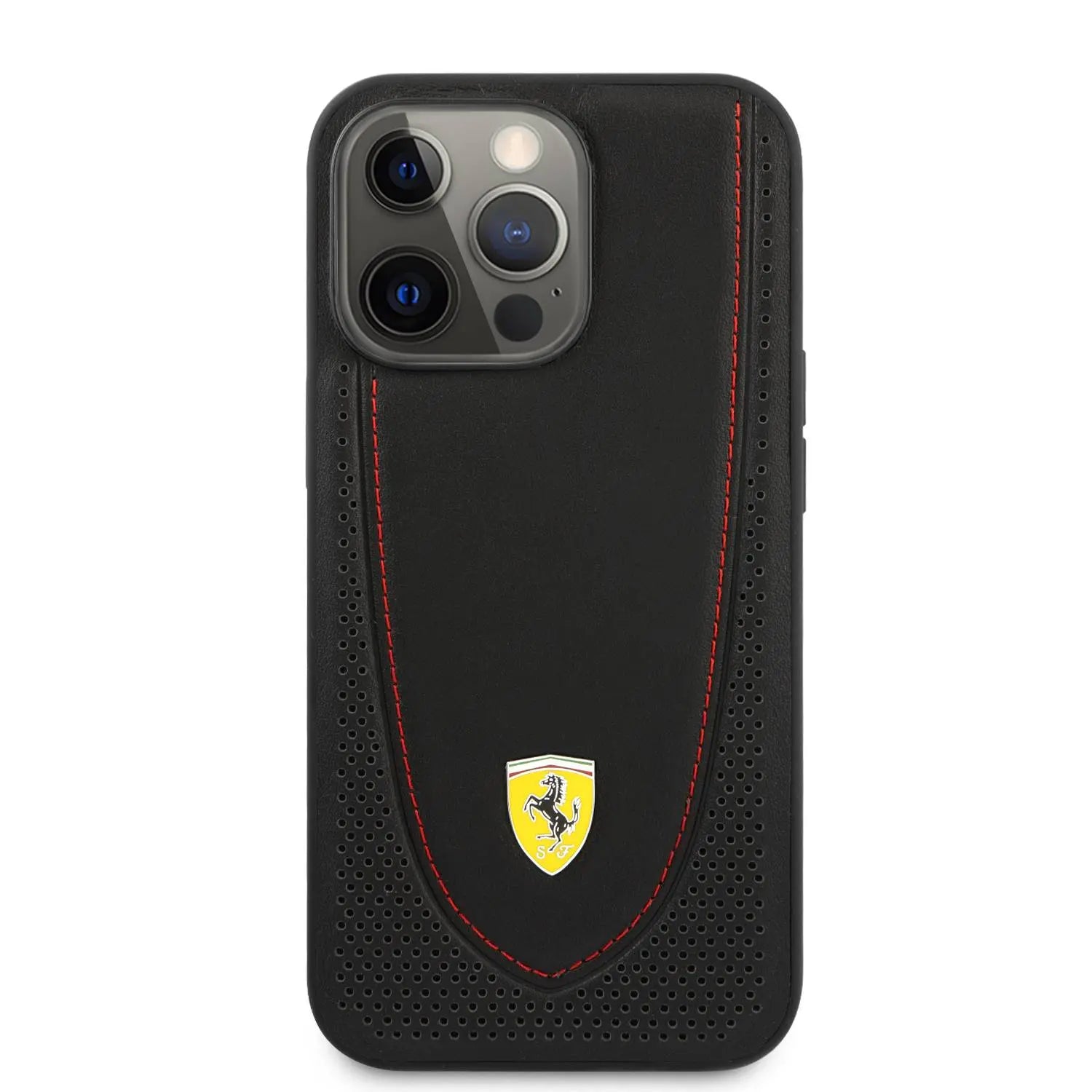 CG MOBILE Ferrari Phone Case for iPhone 13 Pro Max Compatible with Magsafe Genuine Leather Hard Case