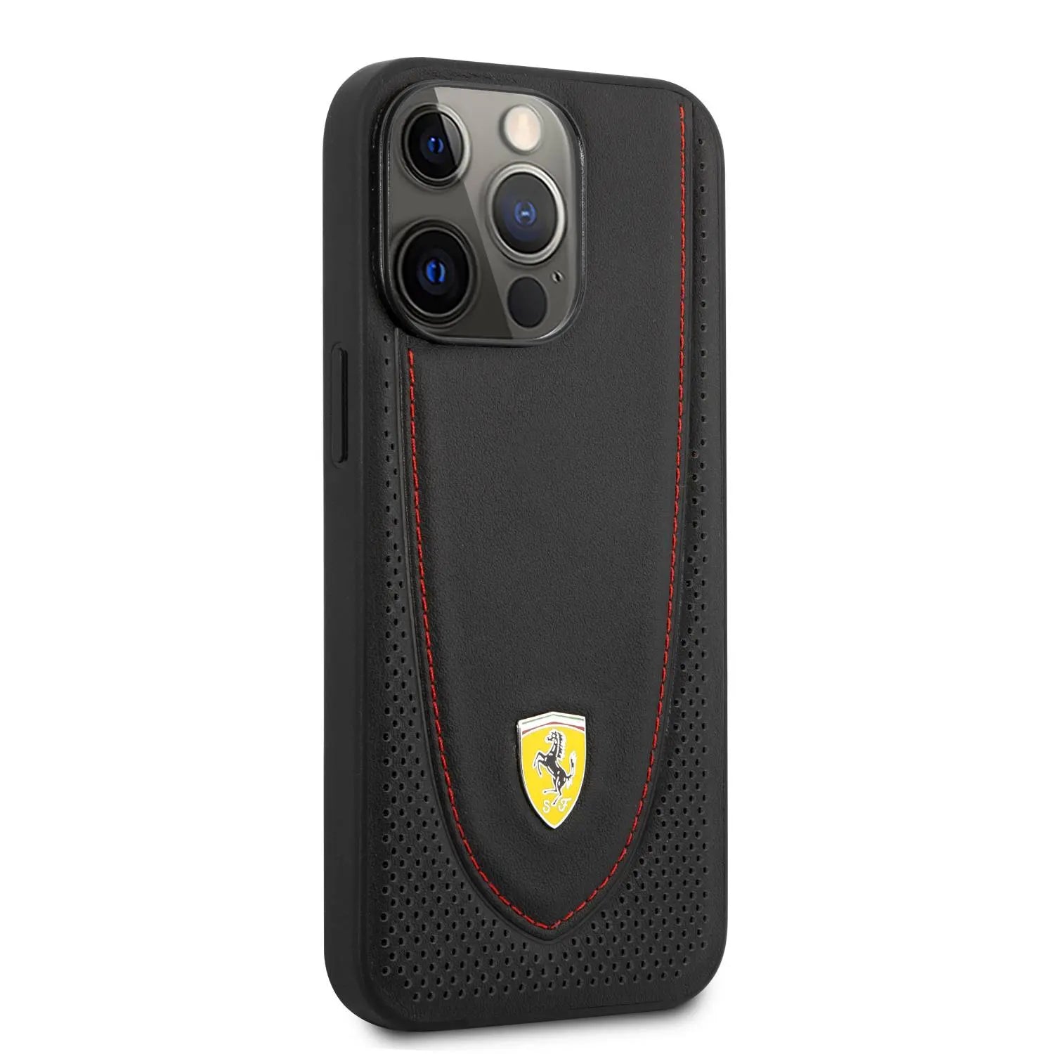 CG Mobile Ferrari iPhone 12 Pro Compatible with Magsafe Genuine Leather Hard Case