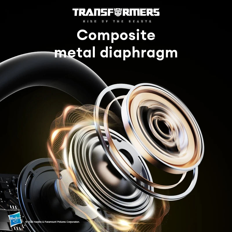 TRANSFORMERS TF-T20 TWS Ear Hook Bluetooth 5.4 Earphones: Gaming Gamer Headphones with Noise Reduction, Low Latency Earbuds