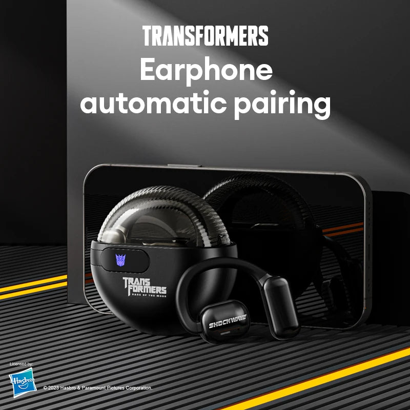 TRANSFORMERS TF-T09 New Ear Hook Wireless Headphones: Bluetooth 5.3 Sports Earbuds for Gaming with Long Battery Life