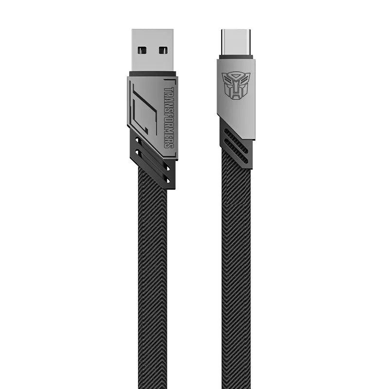 Transformers TF-A08 Type-C Interface 100W Fast Charging Braided Cable for Mobile Phones - Super Fast Charger with Quick Charge USB Port