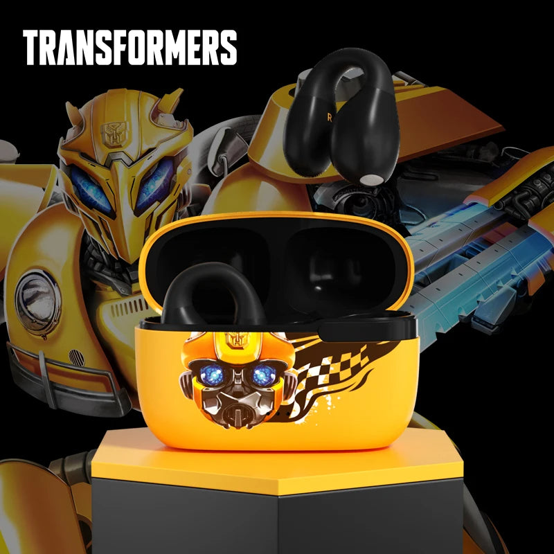 Transformers TF-T05 Bluetooth 5.3 Earphones: Wireless Ear Clip Headphones with Touch Control, Long Battery Life - New