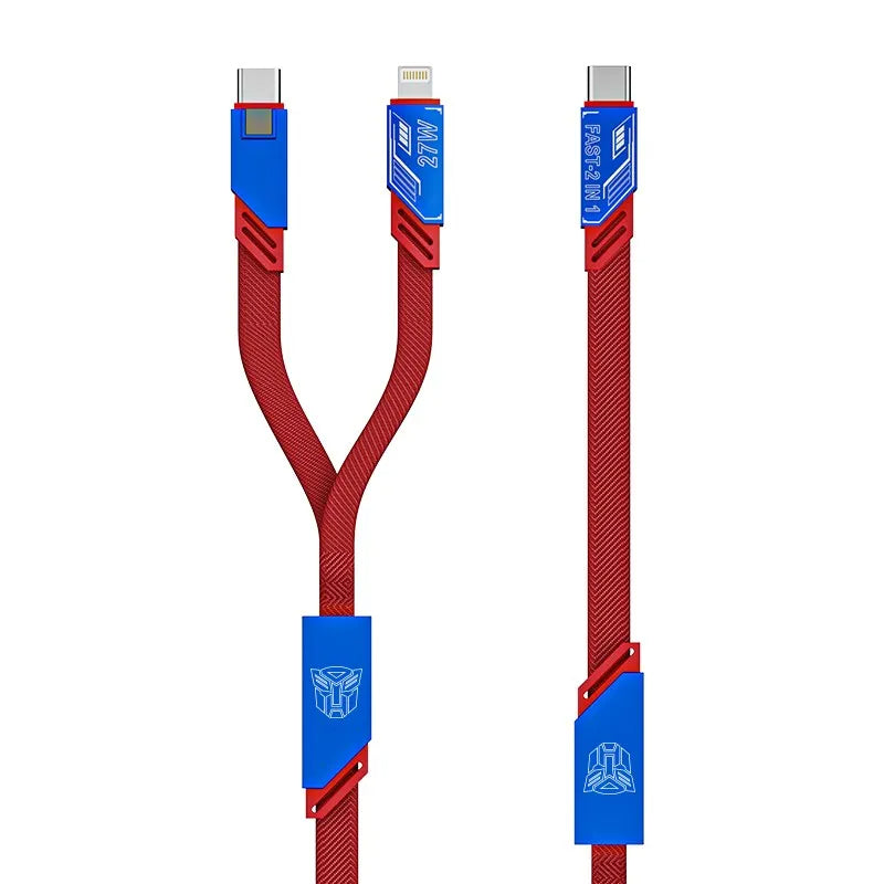 Transformers TF-A09 USB Type-C 2-in-1 Quick Charge Charging Cable - Original Super Fast Charger for Mobile Phones