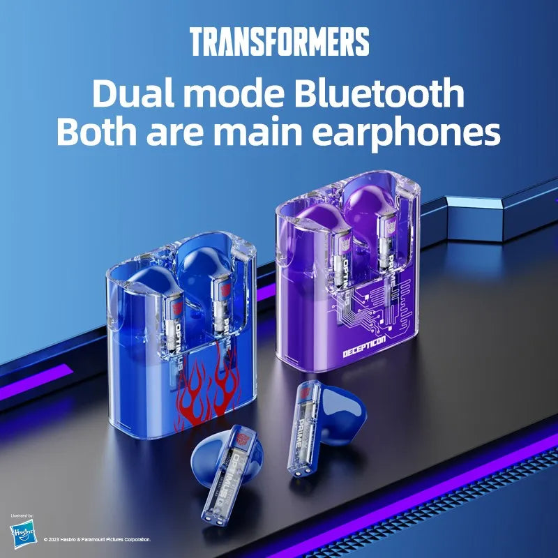 Transformers TF-T08 Bluetooth 5.3 Earphones: HiFi Sound, Noise Reduction, Long Battery Life for Gaming and Music