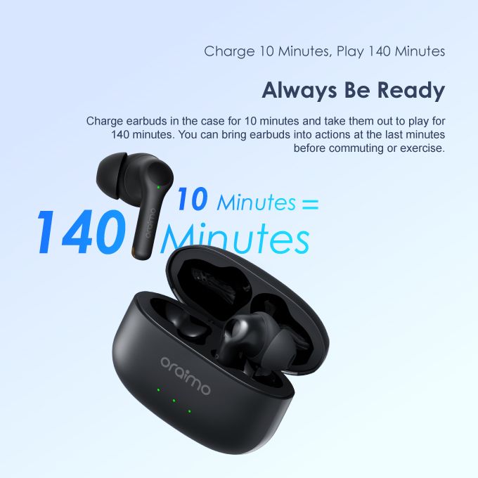 Oraimo OEB-E104DC FreePods 3C ENC Calling Noise Cancellation Long Playtime True Wireless Earbuds