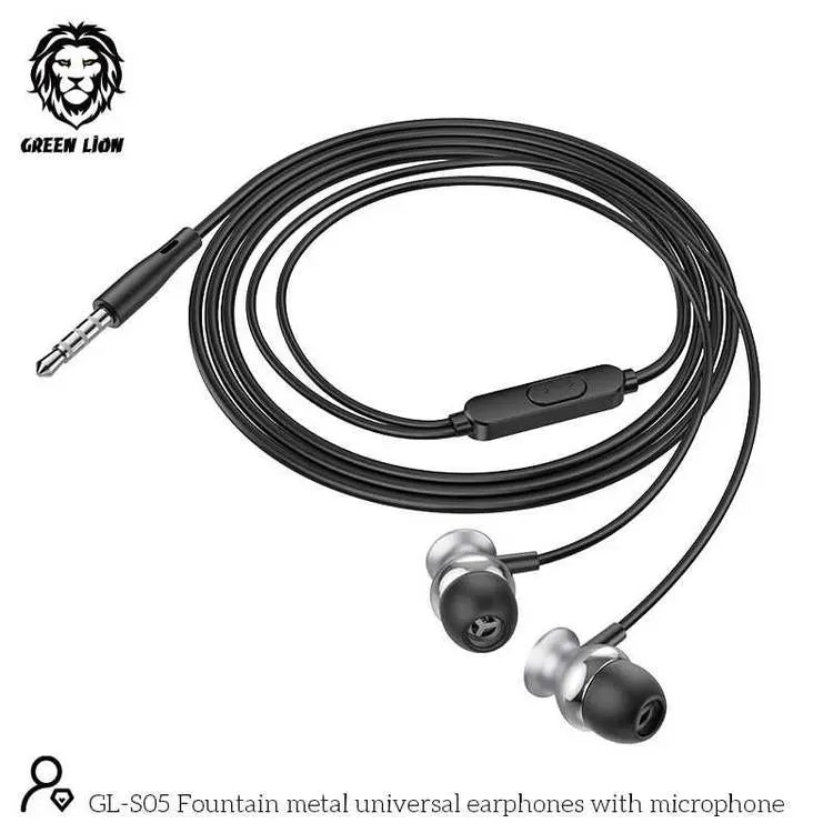 Green Lion Metal Earphone - 3.5mm