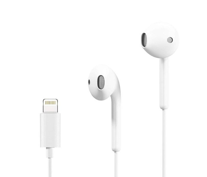 HeatZ ZE17 Double Side Stereo Wired iPhone Earphone with Lightning Connector - White