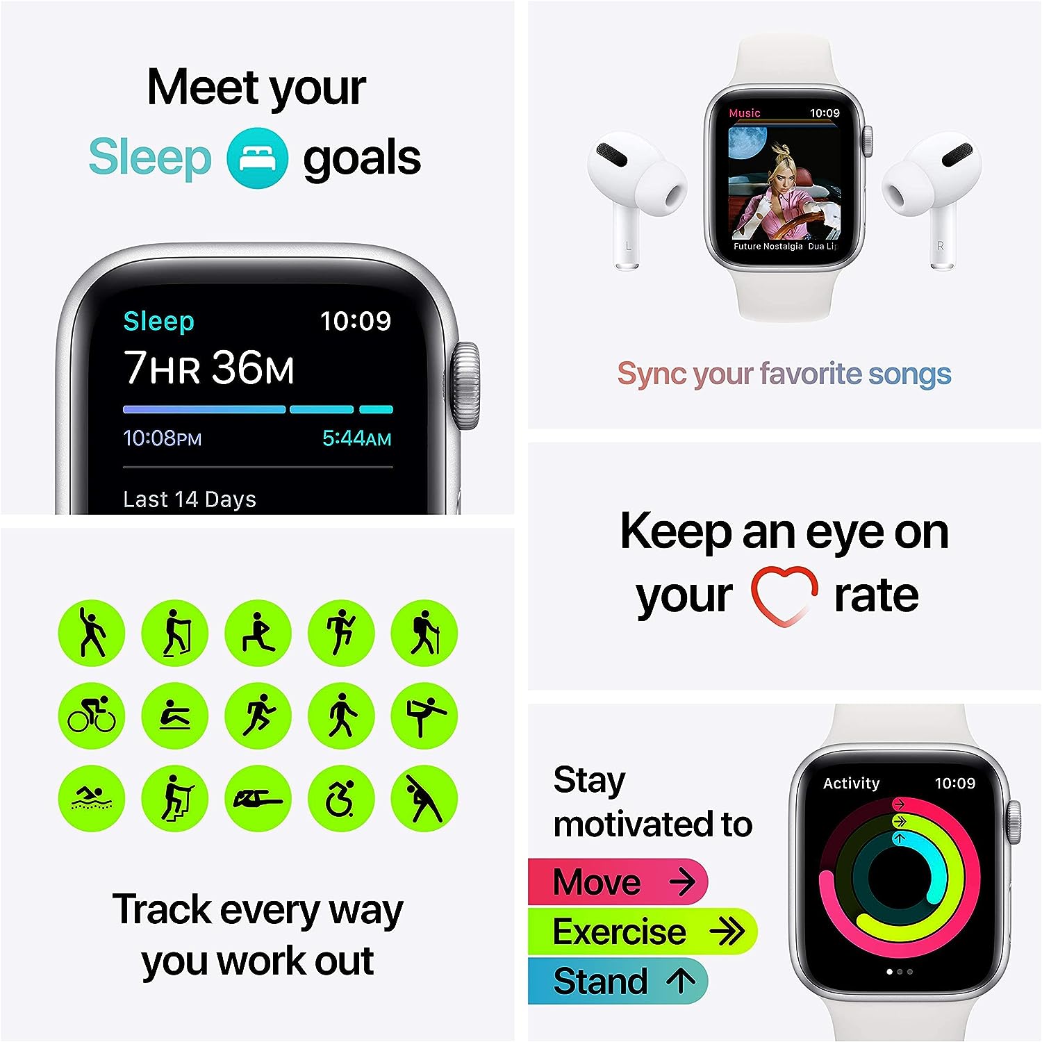 Apple Watch SE GPS 40mm Space Grey Aluminium Case with Midnight Sport Band