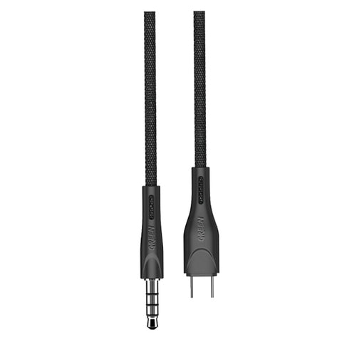 Green Lion AUX 3.5 to Type-C Cable 2.4A 1.2M - Black