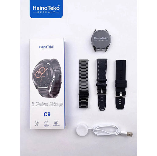 Haino Teko  C9 Smart Watch With 3 Pairs Strap