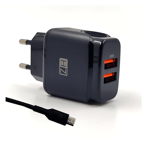 Heatz ZA34 USB Charger Adapter with Micro USB Cable