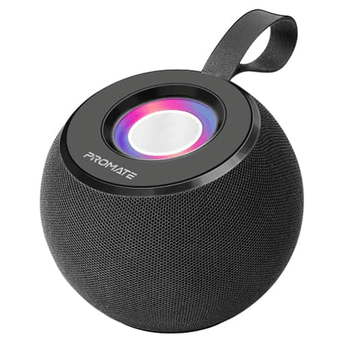 Promate LED Bluetooth Speaker, Dynamic 5W True Wireless Speaker - Juggler-Black