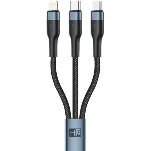 Heatz 3-in-1 Multi Charging Cable - Black