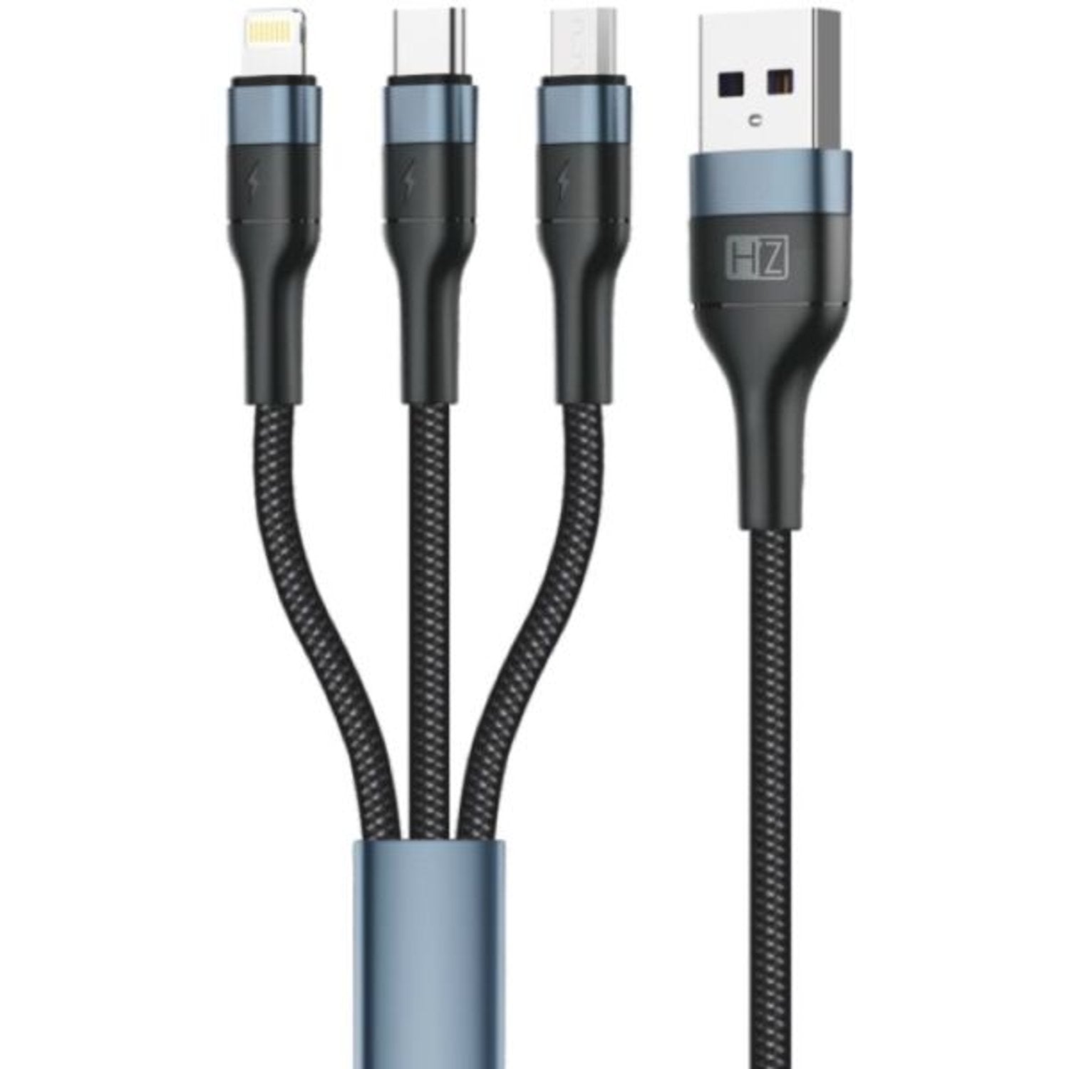 Heatz 3-in-1 Multi Charging Cable - Black