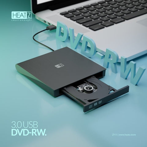 Heatz ZY11 Pop-Up Mobile External DVD-RW - Portable High-Performance Disc Drive