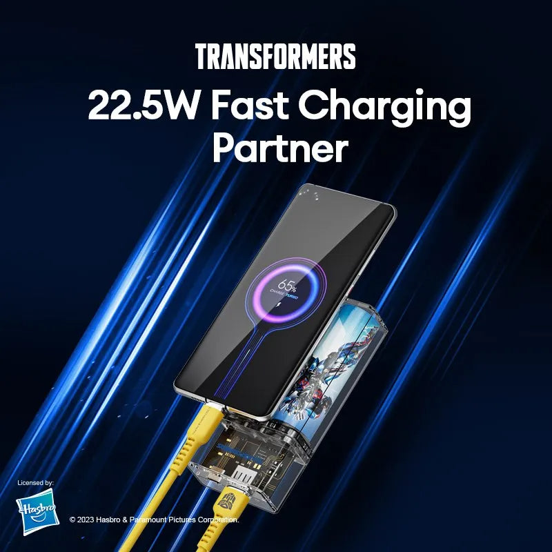 Transformers Power Bank: TF-D01 Transformers Edition - Fast Charging Harness With Advanced Safety Technology