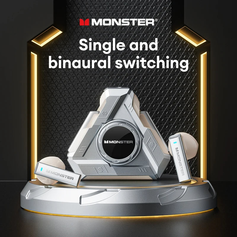 Monster XKT22 Fingertip Gyroscope Earbuds: Large Capacity Battery, Low Gaming Latency, HD Call Wireless Bluetooth Headset