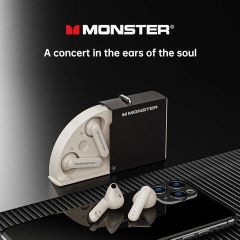 Monster XKT17 Gaming Headset: TWS Wireless Bluetooth Earphones with Sport Earbuds, Noise Reduction, Low Latency, Headphones Mic
