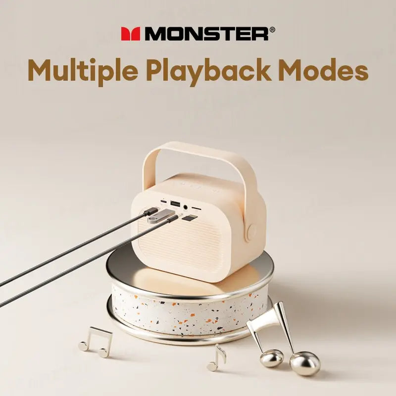 Monster  Wireless GK600 Speakers Mic Set Bluetooth Audio Portable Handheld Mic Family KTV Multifunctional Playback Loudspeaker