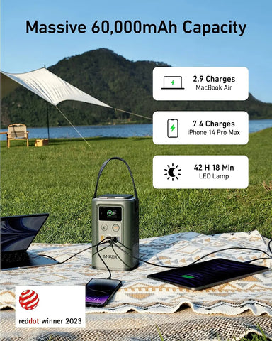 New Anker Power Bank 548 (PowerCore Reserve 192Wh) 60000mAh LiFePO4 Portable Charger with Smart Digital Display