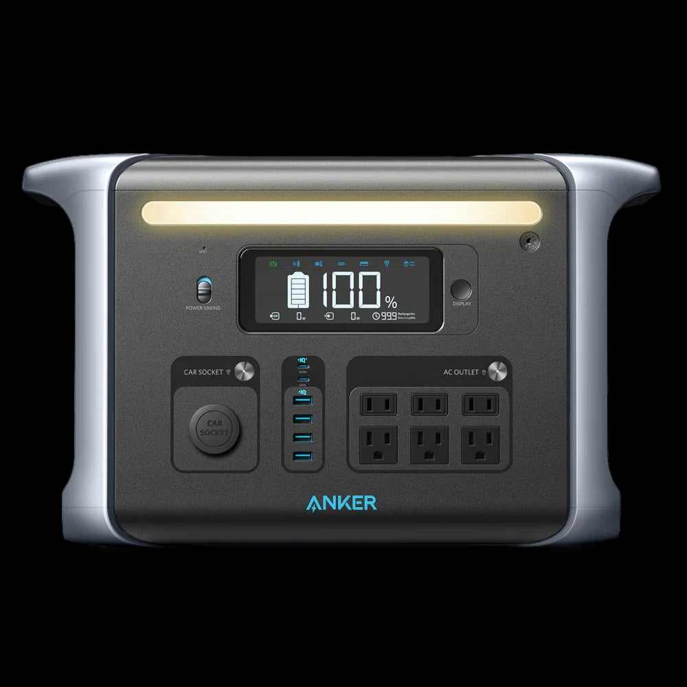 Anker PowerHouse 757 1500W Portable Power Station, 1229Wh LiFePO4 Battery Solar Generator, 13 Outlets, Recharge to 80% in 1 Hour