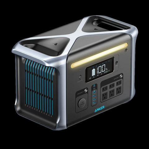 Anker PowerHouse 757 1500W Portable Power Station, 1229Wh LiFePO4 Battery Solar Generator, 13 Outlets, Recharge to 80% in 1 Hour