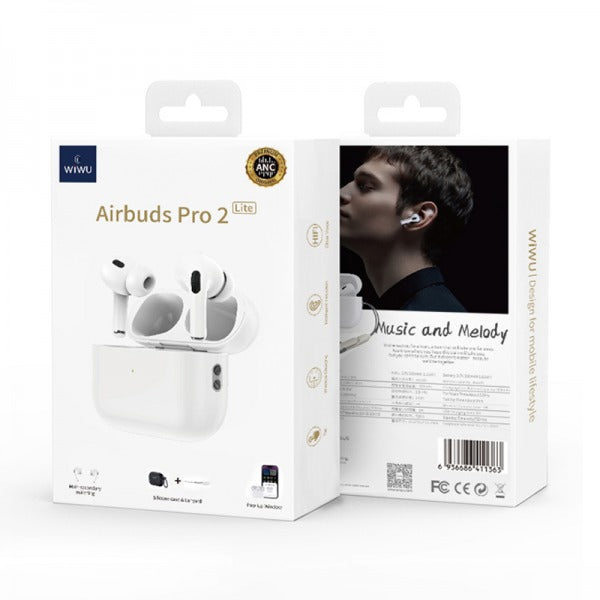 WIWU Airbuds Pro 2 Lite: White True Wireless Earbuds
