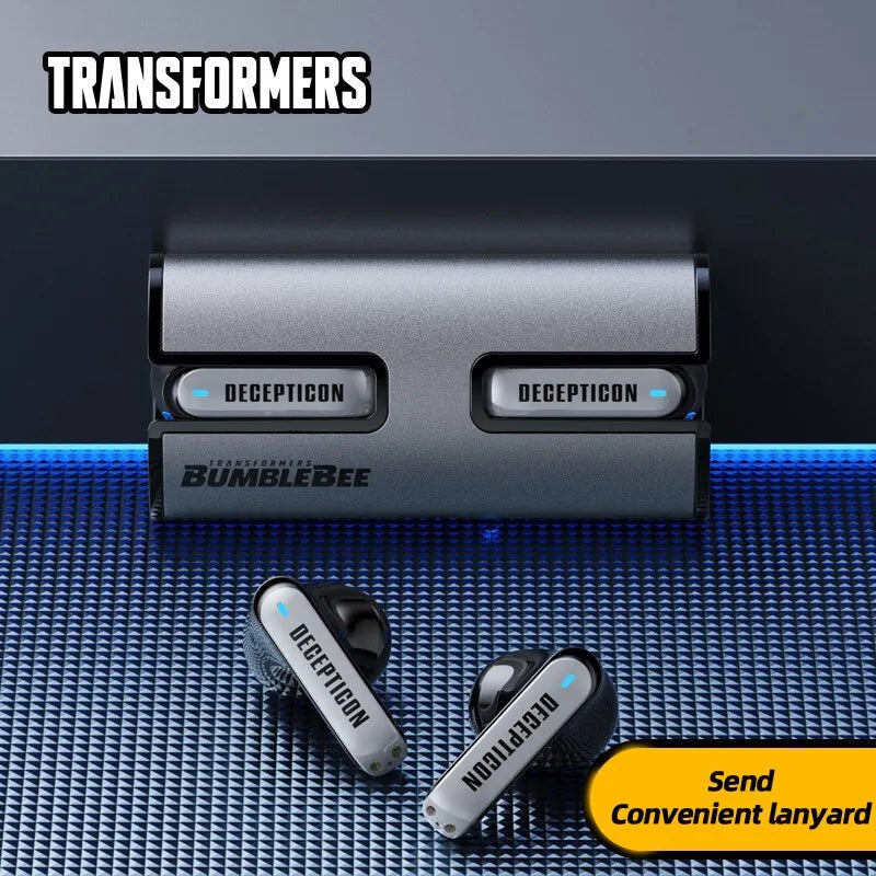 TRANSFORMERS TF-T02 TWS Bluetooth 5.3 Wireless Earphones: Dual Mode for Gaming and Music, Low Latency, HiFi Stereo Sound Headphones