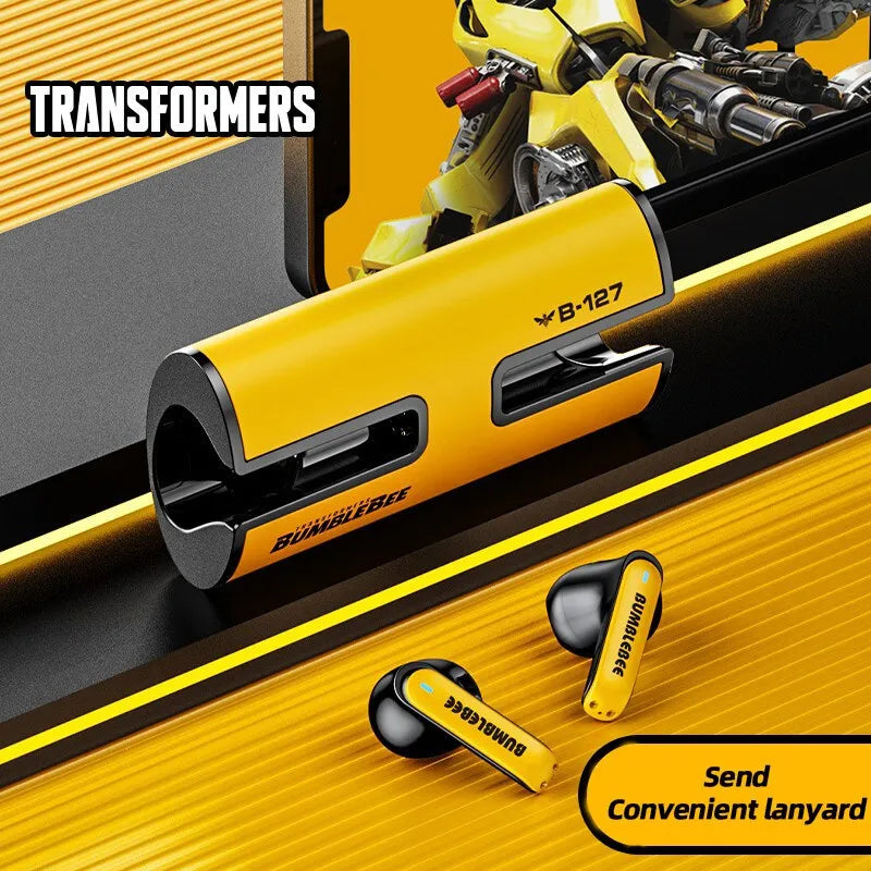 TRANSFORMERS TF-T02 TWS Bluetooth 5.3 Wireless Earphones: Dual Mode for Gaming and Music, Low Latency, HiFi Stereo Sound Headphones