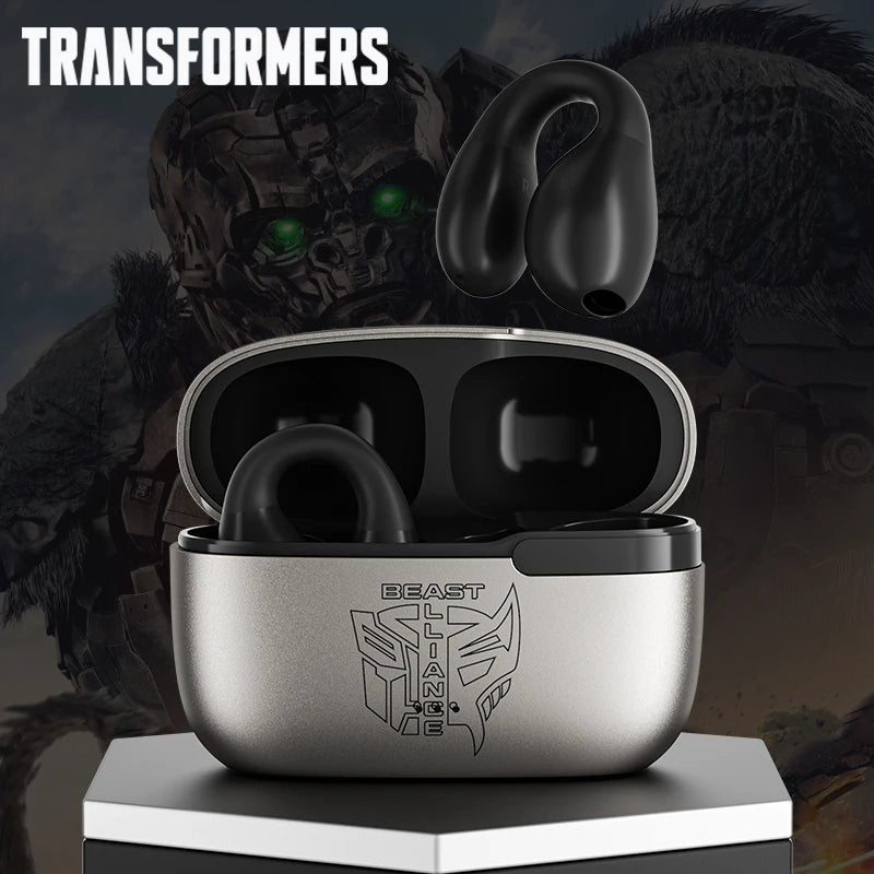 Transformers TF-T05 Bluetooth 5.3 Earphones: Wireless Ear Clip Headphones with Touch Control, Long Battery Life - New