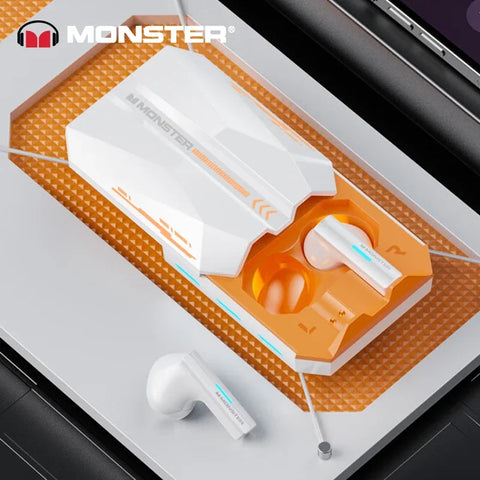 Monster Original XKT11 Bluetooth 5.2 Headphones: True TWS Wireless Gaming Earphones with Low Latency and Noise Reduction