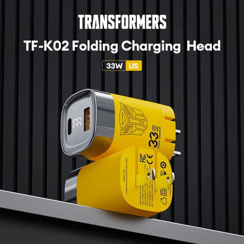 TRANSFORMERS  TF-K02 US 33W EU Charger Fast Charging Quick Charge Adapter for Xiaomi iPhone Charging Head USB Type C Dual Socket