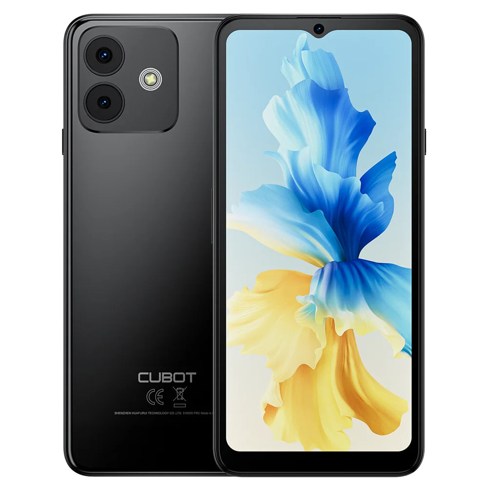 CUBOT NOTE 40 Android 13 Smartphone - 6.56" HD+ Display, 12GB RAM (6GB+6GB Extended), 256GB Storage, 5200mAh Battery, 50MP Camera, Dual SIM, Octa-Core, GPS, Face ID