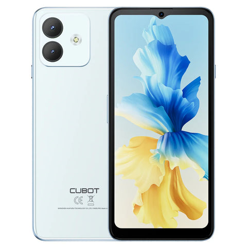 CUBOT NOTE 40 Android 13 Smartphone - 6.56" HD+ Display, 12GB RAM (6GB+6GB Extended), 256GB Storage, 5200mAh Battery, 50MP Camera, Dual SIM, Octa-Core, GPS, Face ID