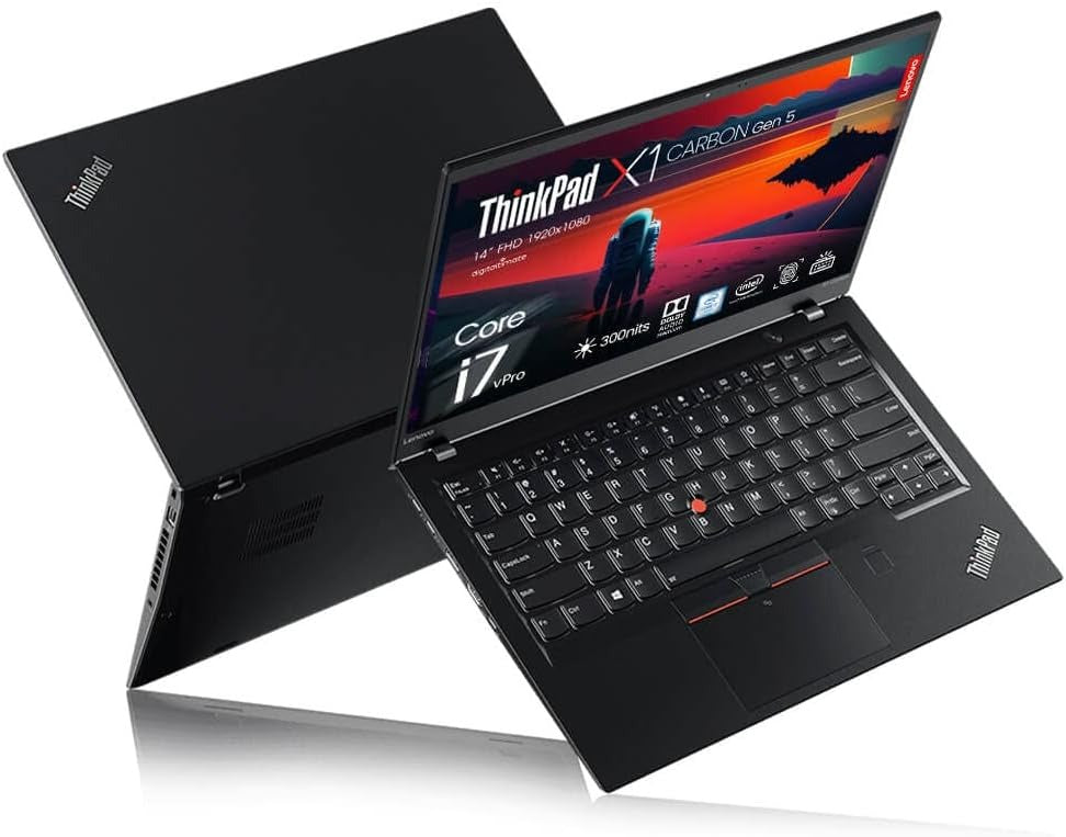 Lenovo ThinkPad X1 Carbon Laptop 14" Touch Display Core I7-8th GEN 16GB 512GB SSD Intel UHD Graphics Win 11 Pro