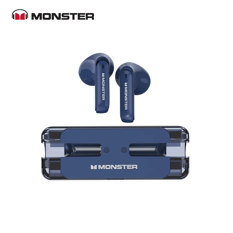 Monster XKT08 Bluetooth 5.3 True Wireless Earbuds: Low Latency, Noise Reduction, Mic, Gaming and Sports Headset