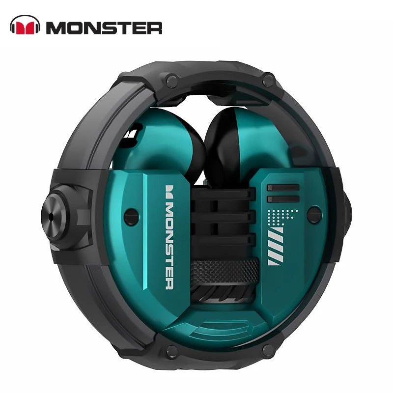 Monster XKT10 Bluetooth Earphones: Waterproof TWS, Noise Reduction, Microphone, Sports Headset