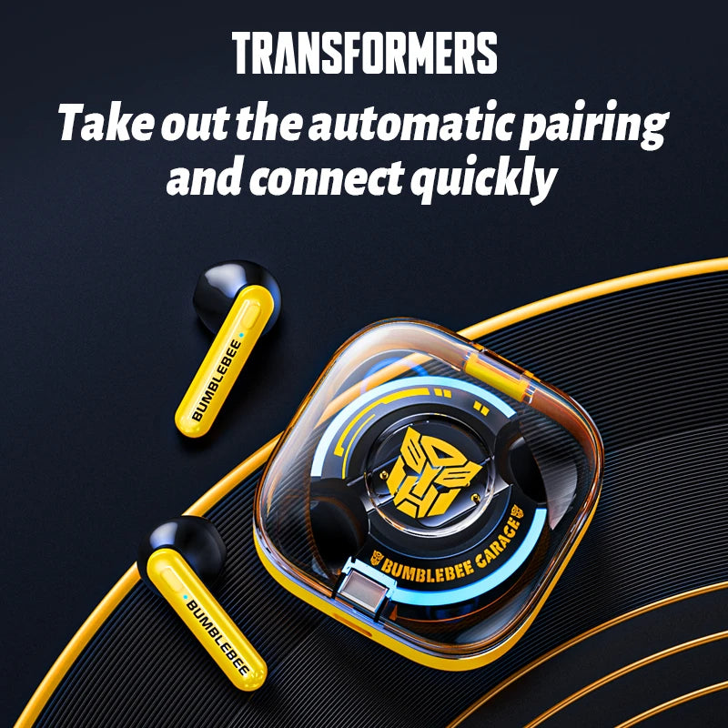 TRANSFORMERS TF-T03 Bluetooth 5.3 TWS Earphones: Wireless Gaming Earbuds with Low Latency, HiFi Sound, and Mic