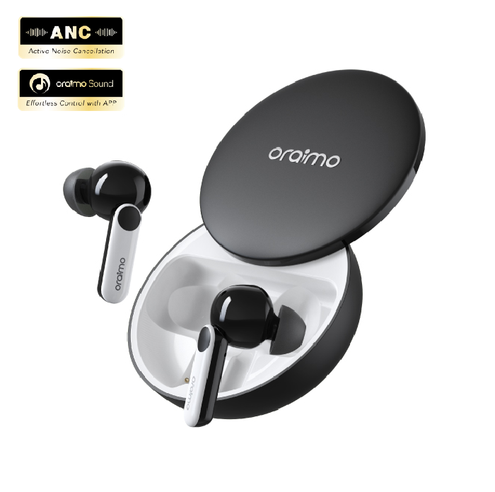 Oraimo OEB-E105D FreePods 4 Active Noise Cancellation Easy Control APP 35.5-hr Long Playtime Noise Reduction in Calls True Wireless Stereo Earbuds