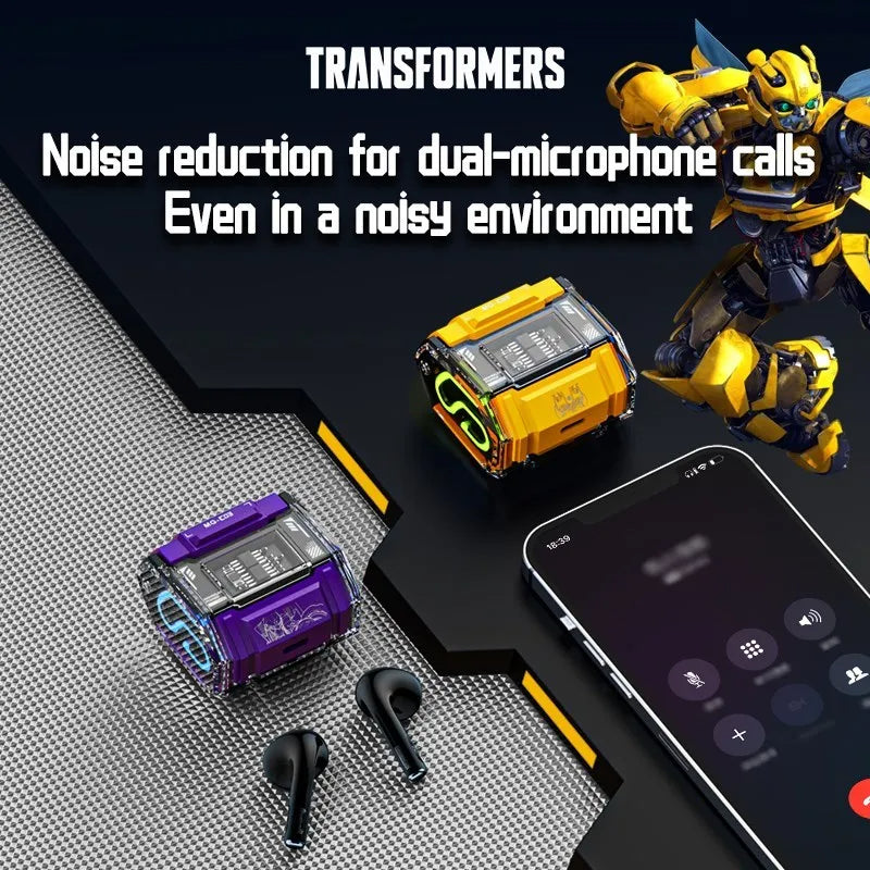 Transformers MG-C03 TWS Bluetooth 5.3 Gaming Earphones: Low Latency, Long Battery Life, Ideal for Music, Sports, and Gaming