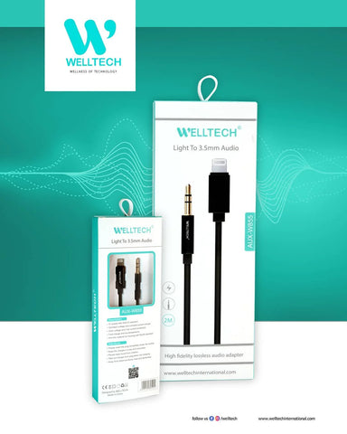 Welltech AUX-W855 Lightning TO AUX 3.5MM Audio